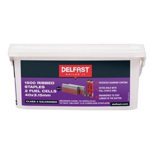 Ribbed Batten Staples Galvanised Fuel 40 x 3.15mm 1500 Box FS-IMPR3.15/40