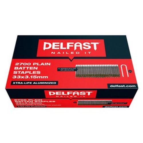 Plain Batten Staples Xtra-Life Aluminised 33 x - Delfast 3.15mm 2700 Box