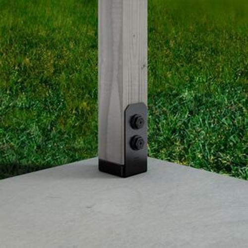 Outdoor Accents Post Base ZMAX Galv Black Powder Coated - Simpson Strong-Tie