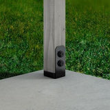 Outdoor Accents Post Base ZMAX Galv Black Powder Coated - Simpson Strong-Tie