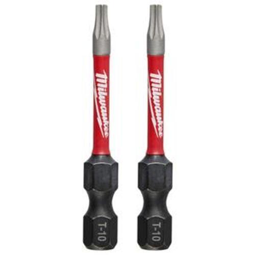 SHOCKWAVE Power Bit Torx T10 - Milwaukee 50mm 2 Inch 2 Pack 48324982