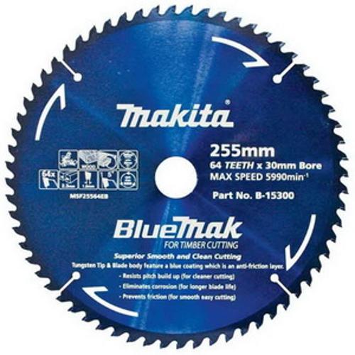BlueMak blades for Mitre Saws - Makita 255mm 64T B-15300