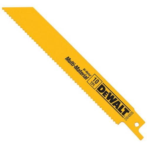 Bi-Metal Reciprocating Saw Blade Straight Back 10Tpi 150mm 5 Pack DW4806