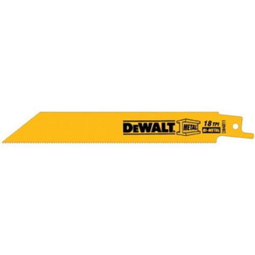 Bi-Metal Reciprocating Saw Blade Straight Back 18Tpi 150mm 5 Pack DW4811