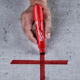 INKZALL Marker Red Extra Large Chisel Tip - Milwaukee