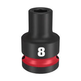 Shockwave Standard 6 Point Impact Socket 1/2 Inch Drive - Milwaukee 8mm