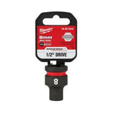 Shockwave Standard 6 Point Impact Socket 1/2 Inch Drive - Milwaukee 8mm