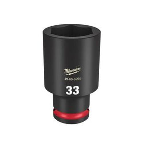 Shockwave Deep 6 Point Impact Socket 1/2 Inch Drive - Milwaukee 33mm