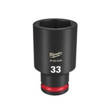 Shockwave Deep 6 Point Impact Socket 1/2 Inch Drive - Milwaukee 33mm