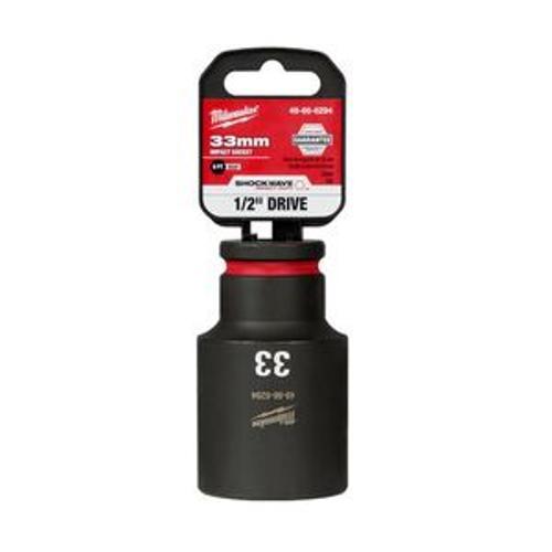 Shockwave Deep 6 Point Impact Socket 1/2 Inch Drive - Milwaukee 33mm