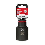 Shockwave Deep 6 Point Impact Socket 1/2 Inch Drive - Milwaukee 33mm