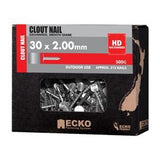Nail Galvanised Clout Smooth 30 x - Ecko 2.00mm 500g