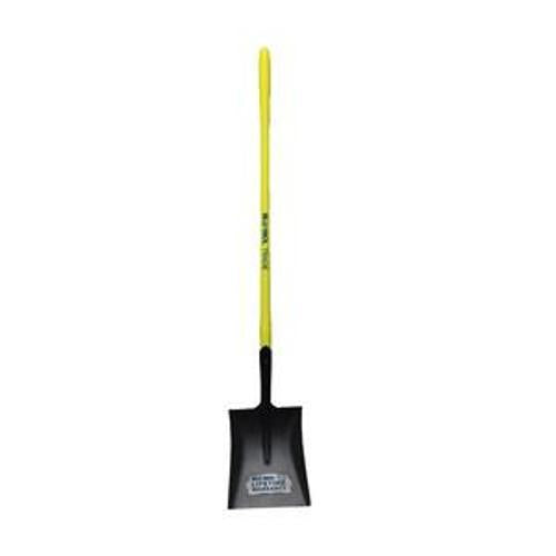 Trade Square Mouth Shovel Long Hi-Vis Fibreglass Handle - Blu-mol