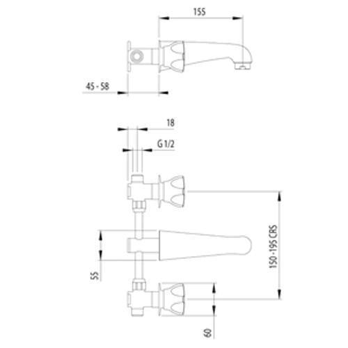 Awa Bath Faucet Chrome AW383 - Methven