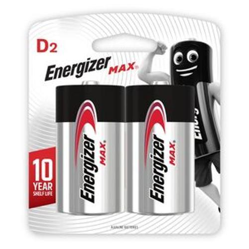 Max Alkaline Battery D 1.5V 2 Pack - Energizer