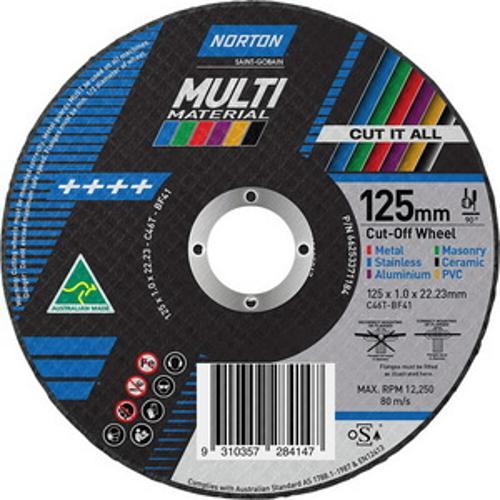 Ultra Thin Multi Cut Off Wheel 125 x 1.0 x - NORTON 22mm 66253371184