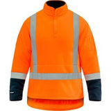 Polar Fleece Day Night Orange / Navy Ttmc-W17 1/4 Zip - Bison XS
