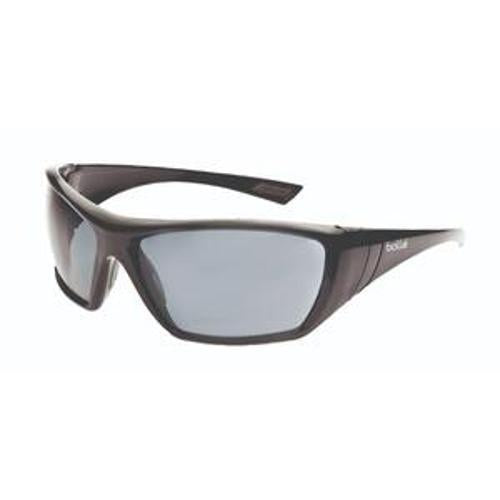 Hustler Safety Spec Smoke Lens Platinum Lite AS/AF Black Frame - Bolle Safety