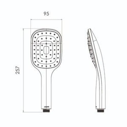 SOL Single Spray Handpiece Chrome - Adesso