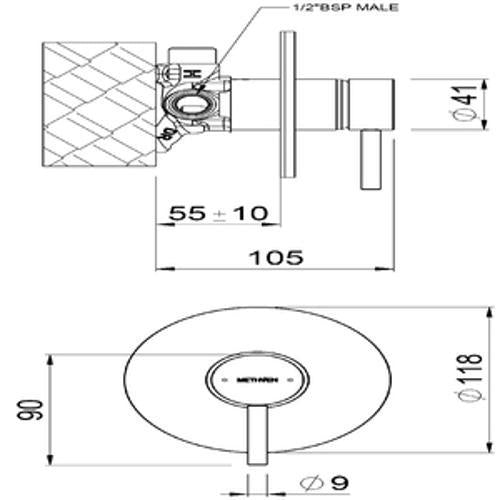 Turoa Shower Mixer With Large Faceplate Brushed Graphite TUHPSLGR - Methven