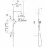 Sol Rain Column Brushed Nickel ADS-SRSCBN - Adesso