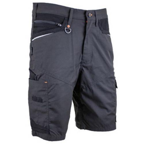 Lightweight Stretch Short Polycotton Charcoal 102 19001CH-102 - Bison