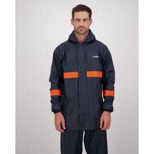 Station Jacket And Overtrouser Navy 2 Piece Wet Weather Pack Mens Size L
