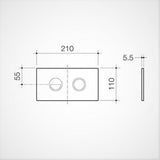 Invisi Series II Round Dual Flush Plate & Buttons Chrome - Caroma