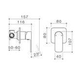 Luna Bath/Shower Mixer Brushed Nickel 68184BN - Caroma