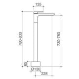 Urbane II Freestanding Bath Filler Chrome 98611C - Caroma