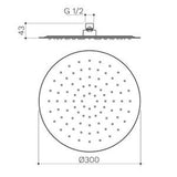 Urbane II 300mm Round Rain Shower Matte Black 99634B3A - Caroma