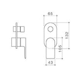 Urbane II Bath/Shower Mixer With Diverter Trim Kit Round Cover Plate Chrome