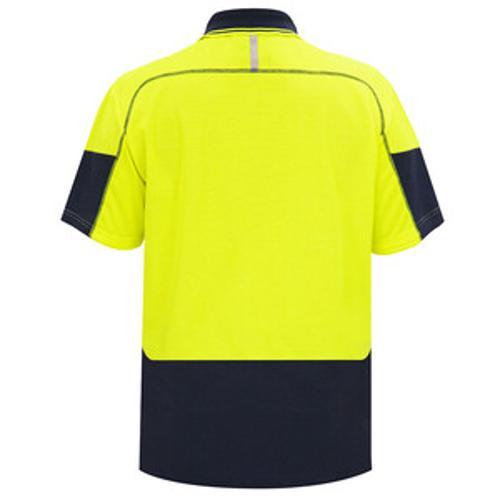 Polo Day Only Lightweight 150GSM Quick-Dri Cotton Backed Yellow/Navy Medium