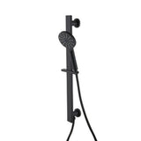 Prestigio Multi Spray Handshower Set Built-In Elbow Round Head Black - Aquatica