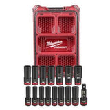 SHOCKWAVE PACKOUT Impact Socket Packout Set 1/2 Inch Dr Deep Metric 16 Piece