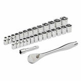 Socket Set 3/8 Inch Drive 29 Piece SAE/Metric - Milwaukee