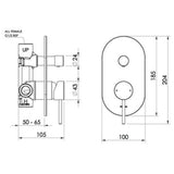 Linea Mains Pressure Diverter Mixer Chrome - Felton