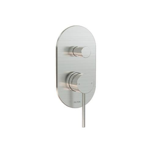 Linea Mains Pressure Diverter Mixer Brushed Stainless - Felton
