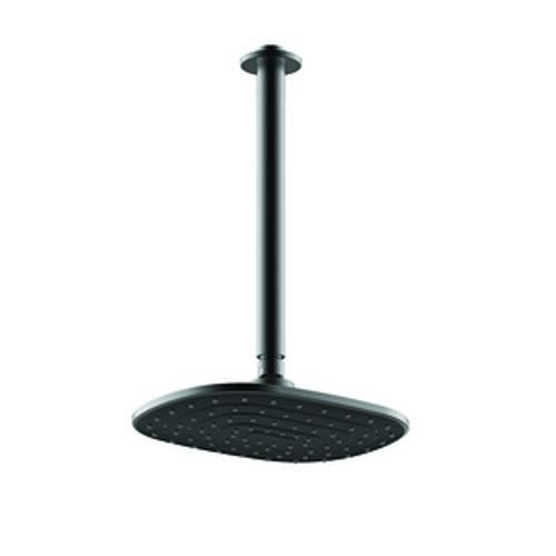 Que Rain Head Ceiling Mounted 300mm Black