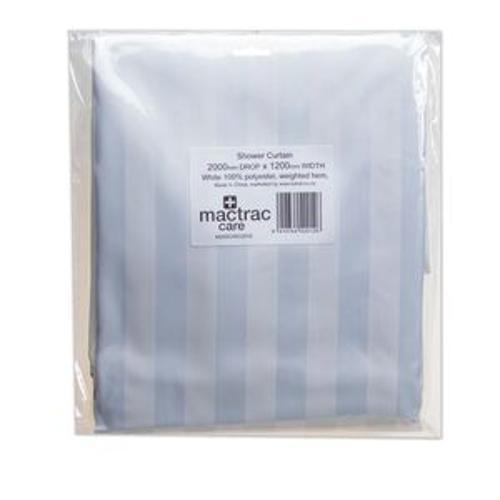 Shower curtain 2000mm X 1200mmw White - Mactrac