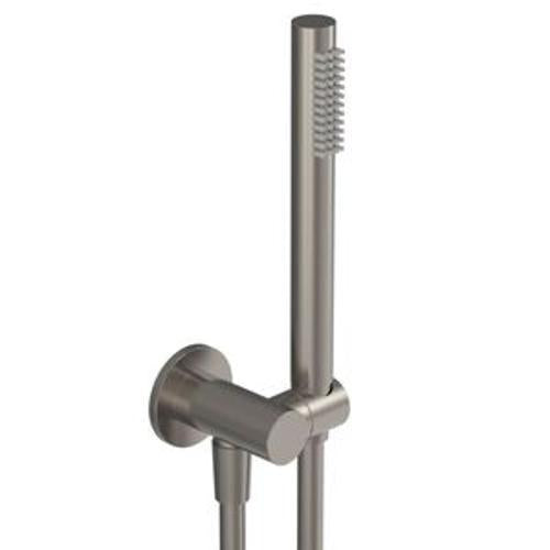 Tube Wall Mount Shower Kit Brushed Nickel