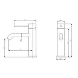 Standard Height Basin Mixer Brushed Stainless - Pioneer