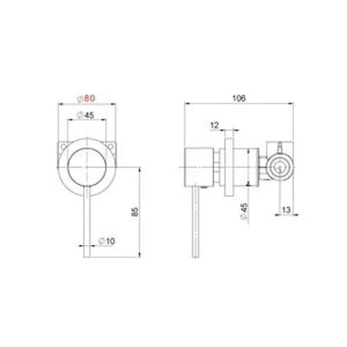 Shower/Bath Mixer Brushed Gold - Pioneer