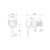 Shower/Bath Mixer Brushed Gold - Pioneer