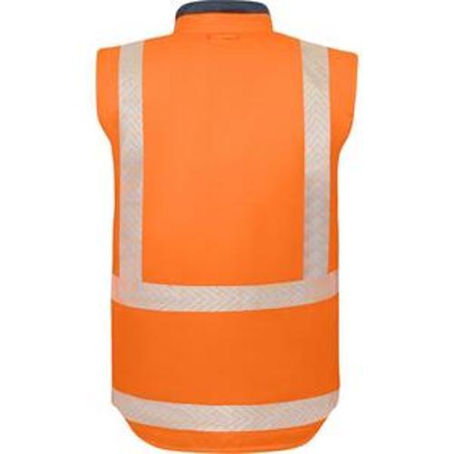 Stamina Eco Vest TTMC-W23 Reversible Puffer Orange - Bison S