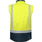Stamina Eco Vest Day/Night Reversible Puffer Yellow/Navy - Bison 4XL