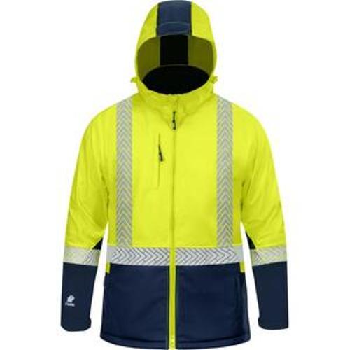 Jacket Softshell Day/Night Yellow/Navy 8XL - Bison
