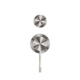 Opal Shower Mixer With Diverter Separate Plate Brushed Nickel - Nero