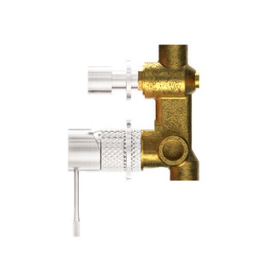 Opal Shower Mixer With Diverter Separate Plate Brushed Nickel - Nero