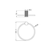 Opal Towel Ring Graphite - Nero